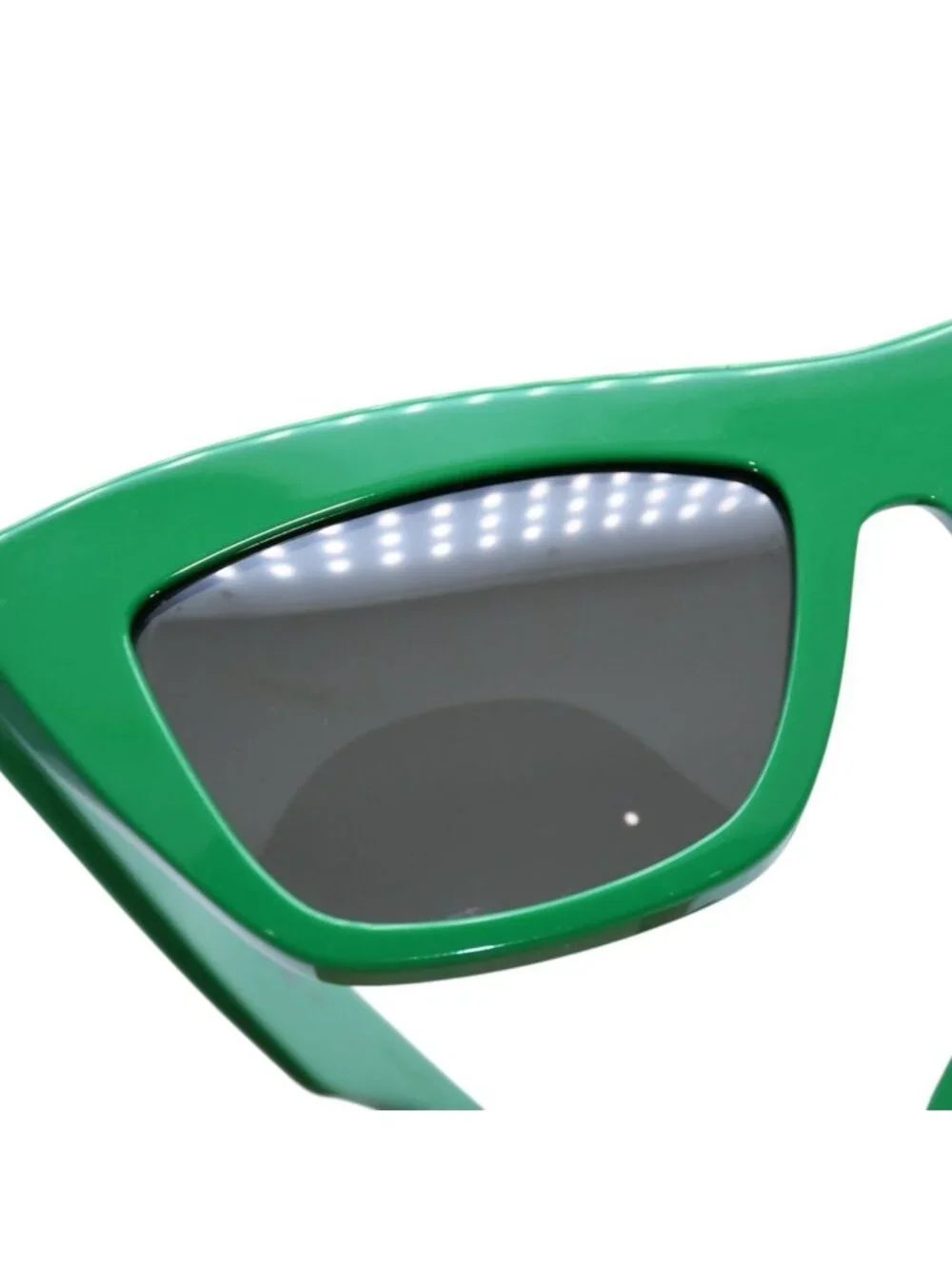 Bottega Veneta Cat Eye Sunglasses Eyewear L 55 Green Gold